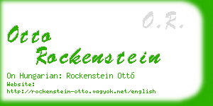 otto rockenstein business card